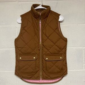 J. Crew Brown Quilted Vest